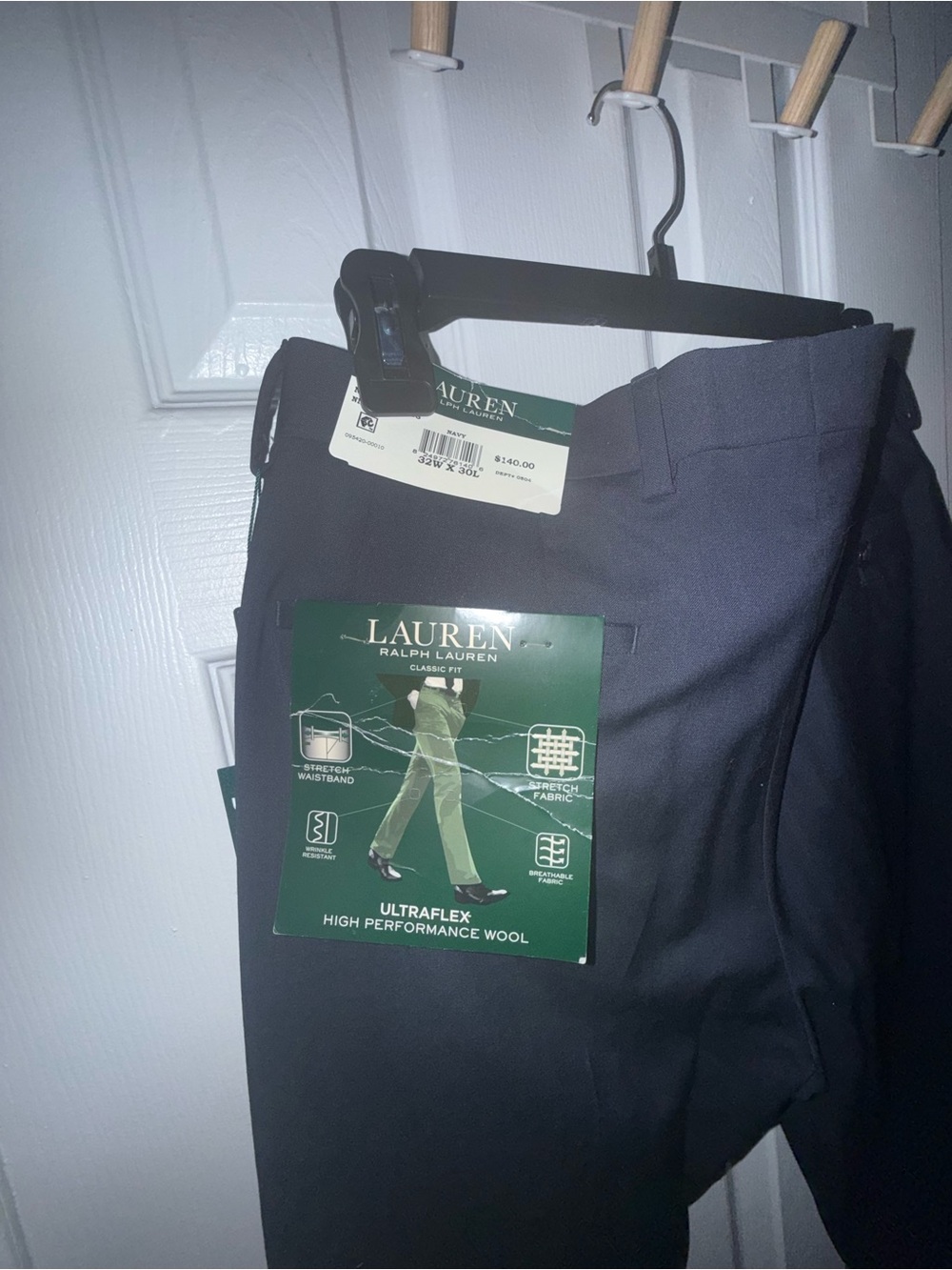 Lauren Ralph Lauren Men’s Navy Dress Pants - Ultraflex Wool